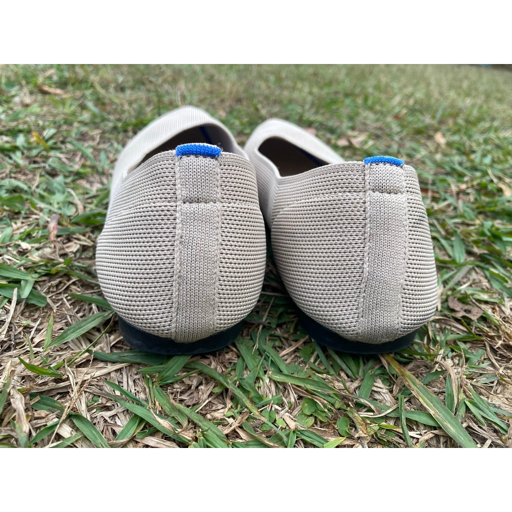 Frank Mully Beige Knit Pointed Toe Flats 9.5 Minimalist Quiet Luxury Neutral - Picture 6 of 9